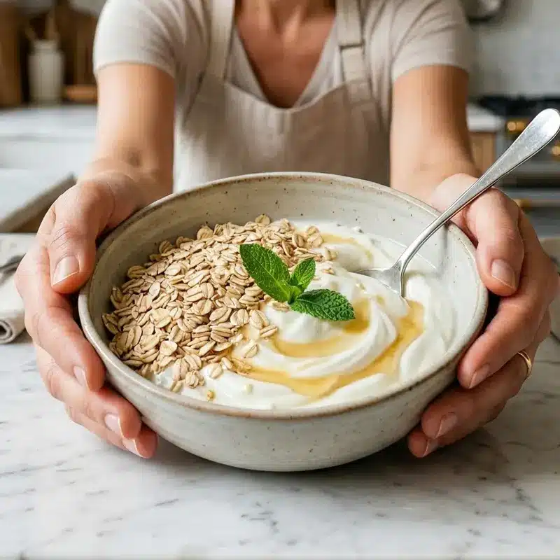 יוגורט ושיבולת שועל - שילוב לבריאות מעיים ומיקרוביום